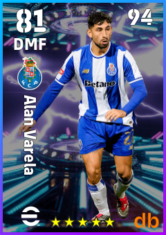 Alan Varela — DMF, OVR 81, MAX 94