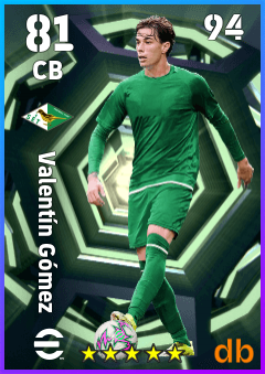 Valentín Gómez — CB, OVR 81, MAX 94