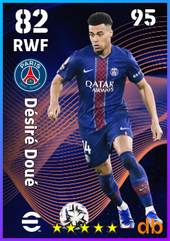 Désiré Doué — RWF, OVR 82, MAX 95