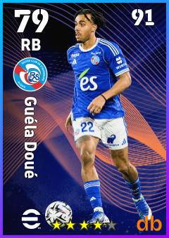 Guéla Doué — RB, OVR 79, MAX 91