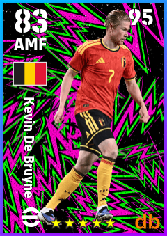 Kevin De Bruyne — AMF, OVR 83, MAX 95