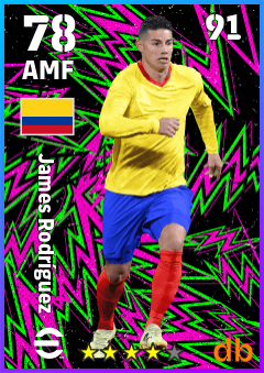 James Rodríguez — AMF, OVR 78, MAX 91