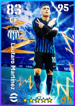 Lautaro Martínez — CF, OVR 83, MAX 95