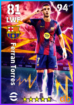 Ferran Torres — LWF, OVR 81, MAX 94