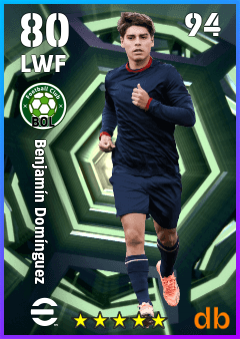 Benjamín Domínguez — LWF, OVR 80, MAX 94