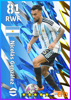 Nicolás González — RWF, OVR 81, MAX 81