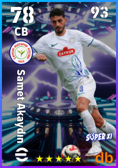 Samet Akaydın — CB, OVR 78, MAX 93
