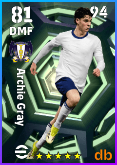 Archie Gray — DMF, OVR 81, MAX 94