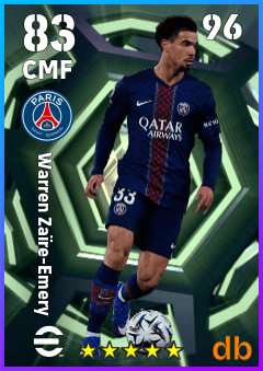 Warren Zaïre-Emery — CMF, OVR 83, MAX 96