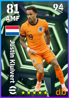 Justin Kluivert eFootball player card