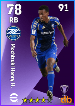 Mochizuki Henry H. — RB, OVR 78, MAX 91