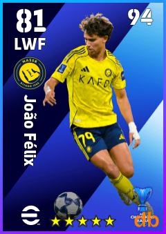 João Félix — LWF, OVR 81, MAX 94