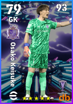Osako Keisuke — GK, OVR 79, MAX 93