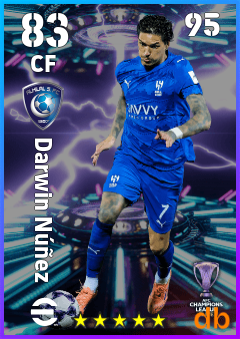 Darwin Núñez eFootball player card
