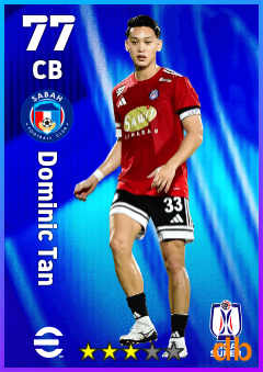 Dominic Tan — CB, OVR 77, MAX 77
