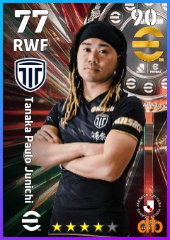 Tanaka Paulo Junichi — RWF, OVR 77, MAX 90