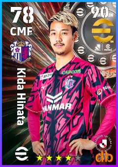 Kida Hinata — CMF, OVR 78, MAX 90