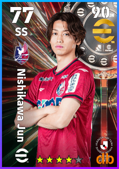 Nishikawa Jun — SS, OVR 77, MAX 90