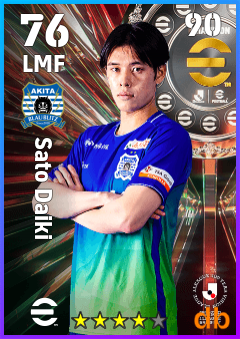 Sato Daiki — LMF, OVR 76, MAX 90