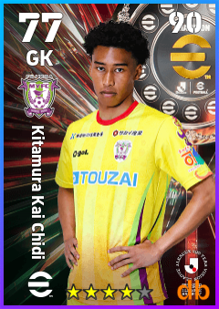 Kitamura Kai Chidi — GK, OVR 77, MAX 90