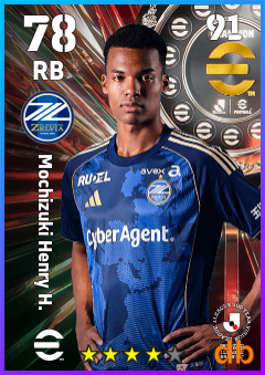 Mochizuki Henry H. — RB, OVR 78, MAX 91