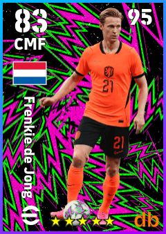 Frenkie de Jong — CMF, OVR 83, MAX 95