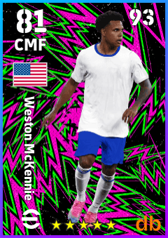 Weston McKennie — CMF, OVR 81, MAX 93