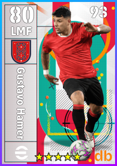 Gustavo Hamer — LMF, OVR 80, MAX 93