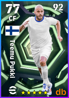 Teemu Pukki — CF, OVR 77, MAX 92