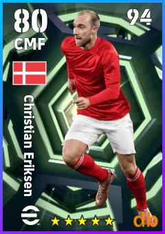 Christian Eriksen — CMF, OVR 80, MAX 94