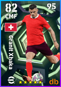 Granit Xhaka — CMF, OVR 82, MAX 95