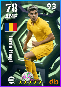 Ianis Hagi — AMF, OVR 78, MAX 93