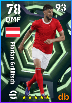 Florian Grillitsch — DMF, OVR 78, MAX 93