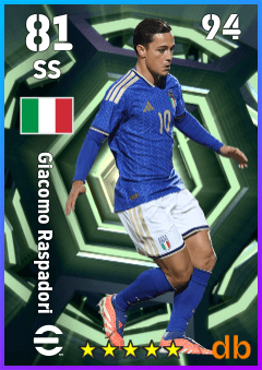 Giacomo Raspadori — SS, OVR 81, MAX 94