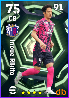 Inoue Rikito — CB, OVR 75, MAX 91
