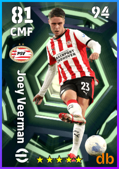 Joey Veerman — CMF, OVR 81, MAX 94