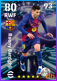 Roony Bardghji — RWF, OVR 80, MAX 93
