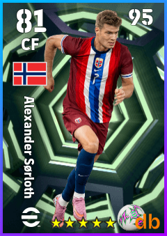 Alexander Sørloth eFootball player card