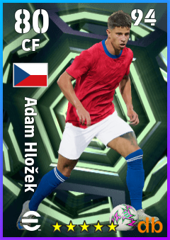 Adam Hložek — CF, OVR 80, MAX 94