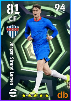 Jørgen Strand Larsen — CF, OVR 81, MAX 94