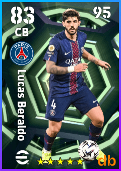 Lucas Beraldo — CB, OVR 83, MAX 95