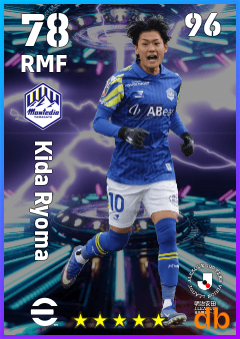 Kida Ryoma — RMF, OVR 78, MAX 96
