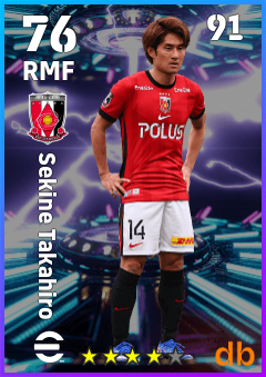 Sekine Takahiro — RMF, OVR 76, MAX 91