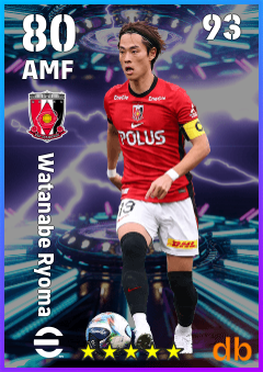Watanabe Ryoma — AMF, OVR 80, MAX 93
