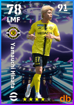 Yamauchi Hinata — LMF, OVR 78, MAX 91
