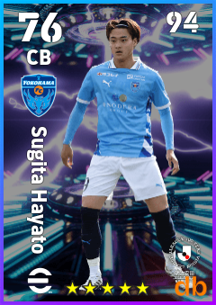 Sugita Hayato — CB, OVR 76, MAX 94