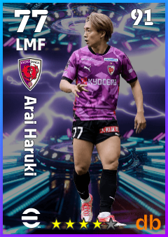 Arai Haruki — LMF, OVR 77, MAX 91