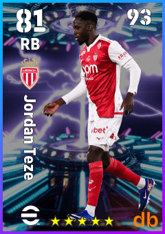 Jordan Teze — RB, OVR 81, MAX 93