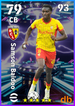 Samson Baidoo — CB, OVR 79, MAX 93