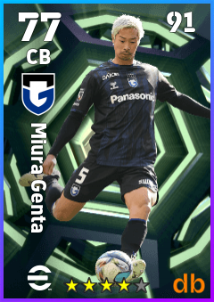 Miura Genta — CB, OVR 77, MAX 91